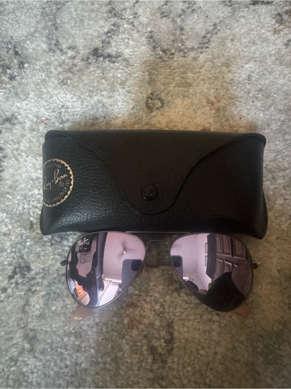 Ray-Ban Aviator Sunglasses - Purple Lenses